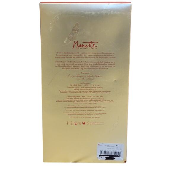 Nanette Lepore Skin Therapy Set Hand Cream Body Butter Orange Rose Amber Gift - Picture 7 of 7